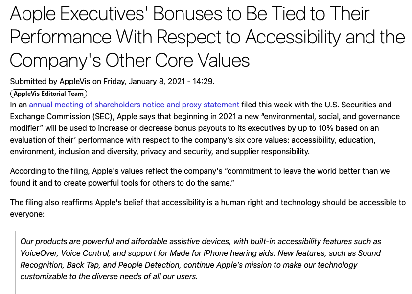 With Respect to Accessibility, ADA adherence and meeting WCAG standards