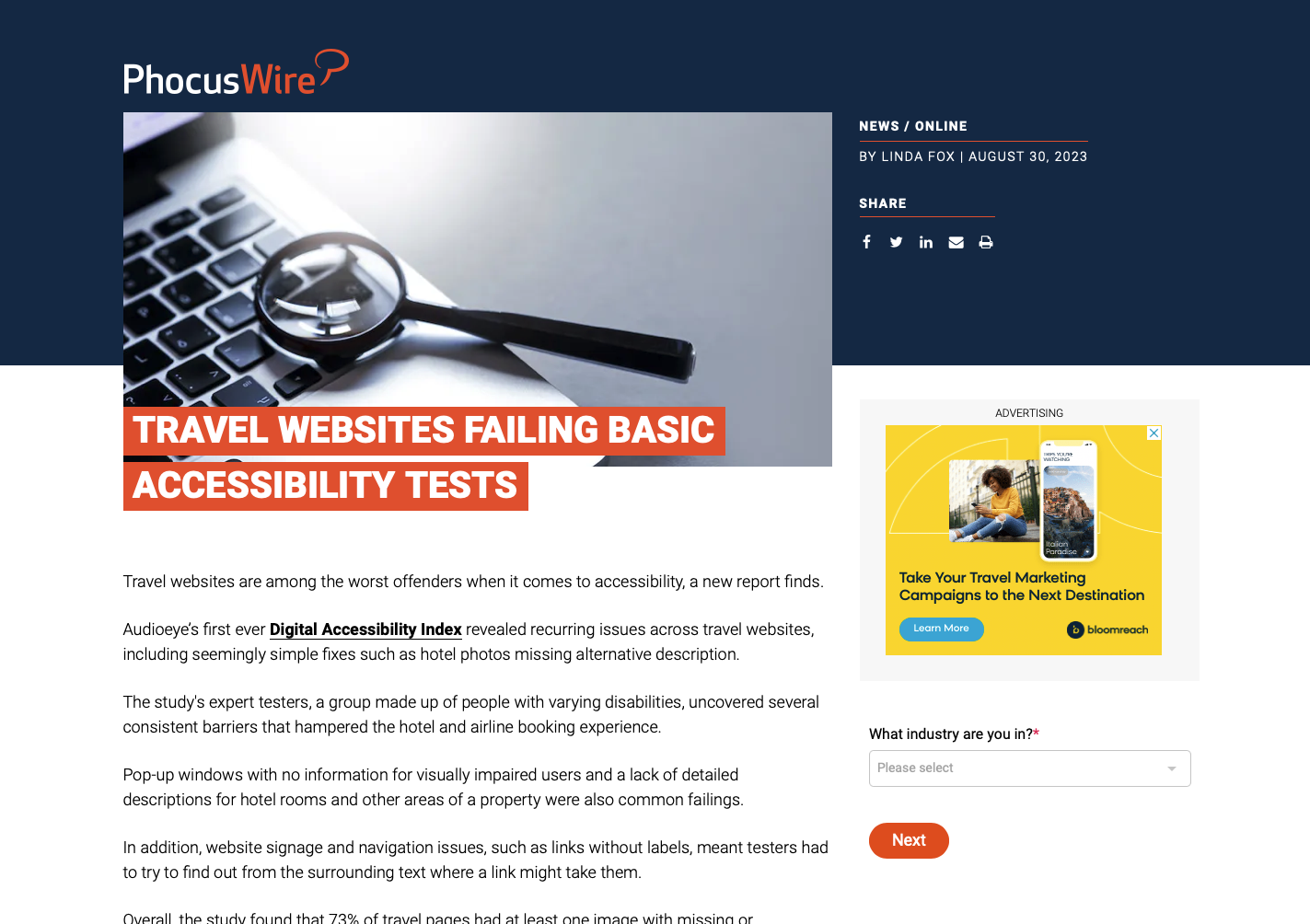 ADA across travel sector interview