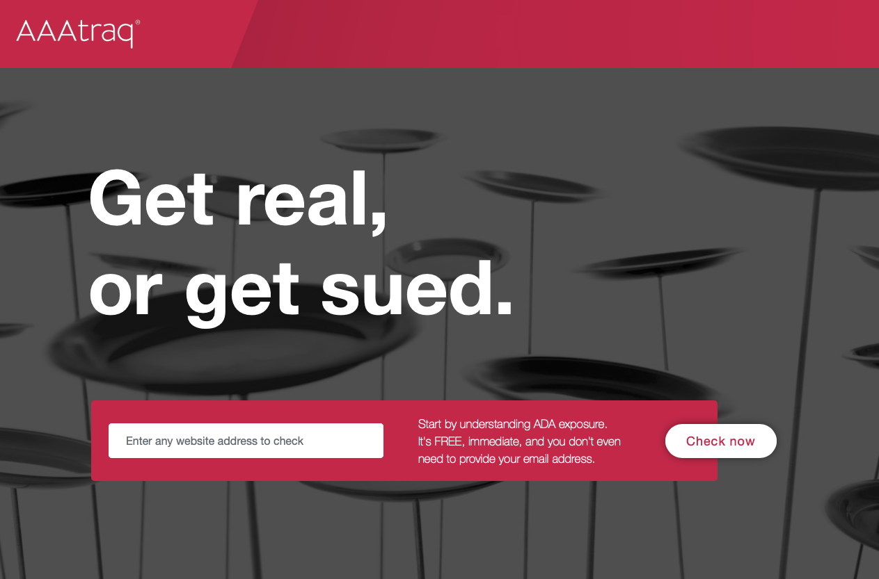 check you pages, for ADA compliance - screenshot of free accessibility checking Tool